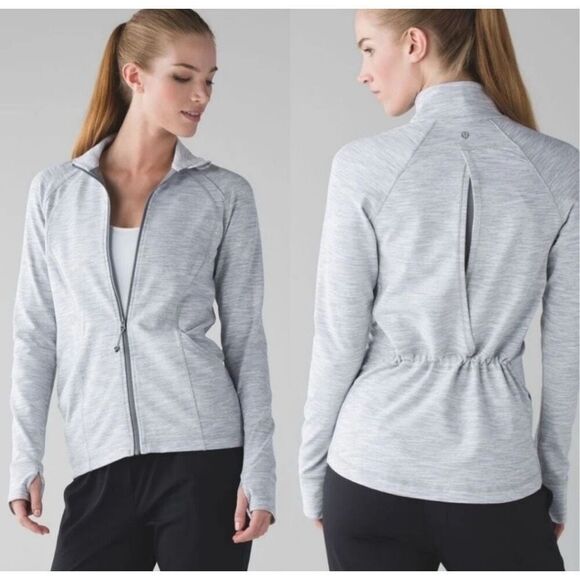 Lululemon Sunshine Salutation Jacket 6 Heather Grey - Picture 1 of 6